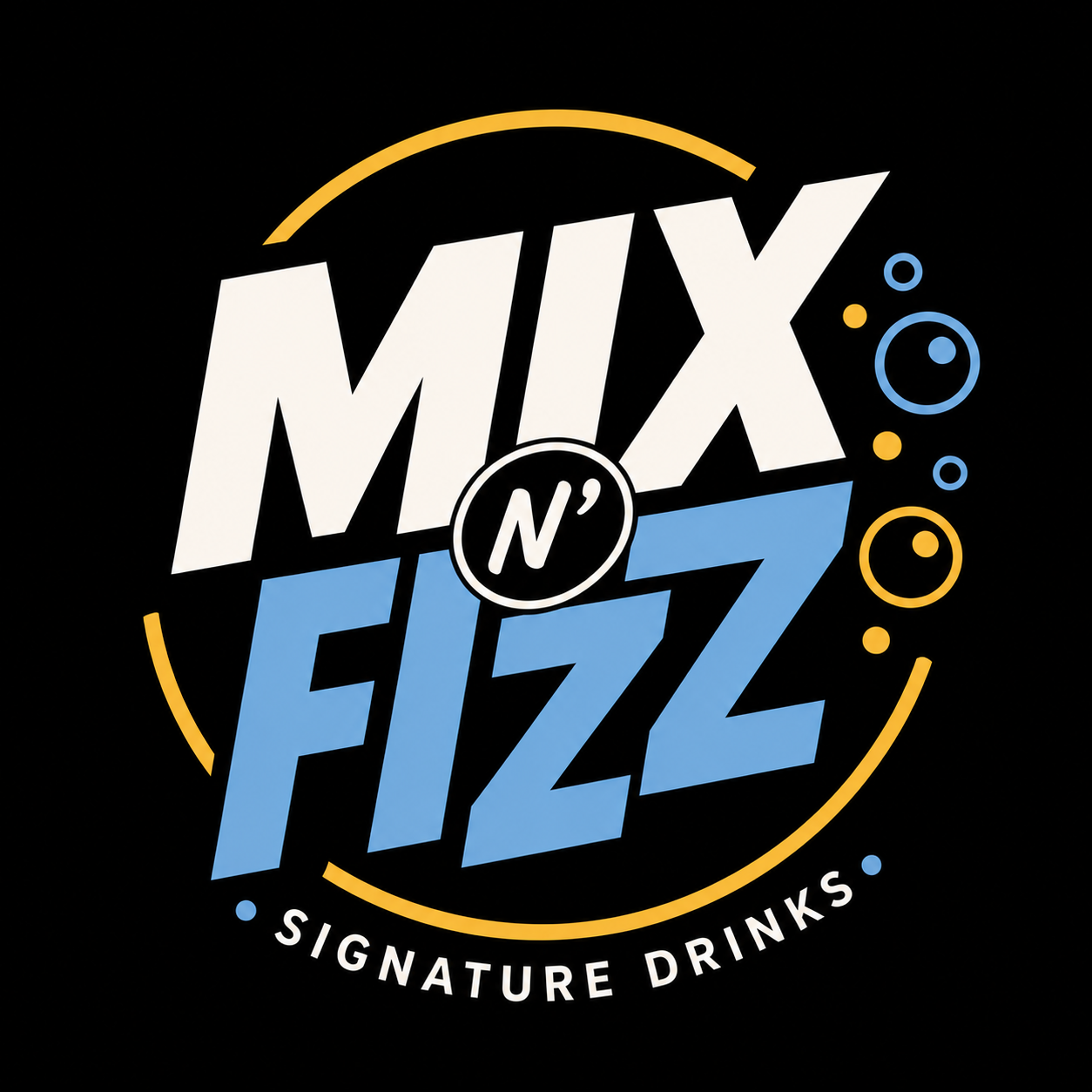 Mix N' Fizz Signature Drinks — official stacked logo